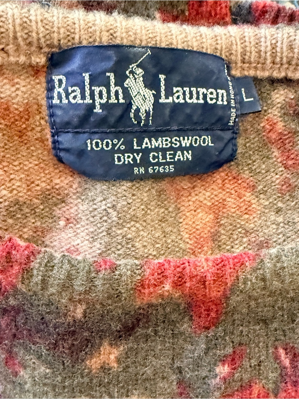 Ralph Lauren Late 80s Vintage Floral Print Crewneck Sweater - Picture 2 of 4